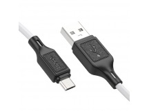 Кабель USB - Micro USB HOCO X90 "Cool silicone" (2.4А, 100см) белый