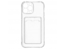 Чехол силиконовый iPhone 14 Pro Max с визитницей прозрачный