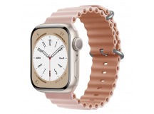 Ремешок - ApW26 Ocean Band Apple Watch 42/44/45/49 mm силикон (light pink/brown) (214260)