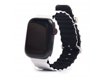 Ремешок - ApW26 Ocean Band Apple Watch 42/44/45/49мм силикон (white/black) (214255)