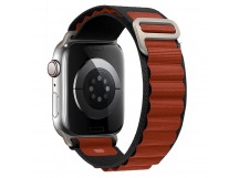 Ремешок - ApW27 Alpine Loop для "Apple Watch 38/40/41 mm" текстиль (black/brown) (214297)