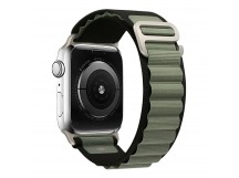 Ремешок - ApW27 Alpine Loop Apple Watch 38/40/41мм текстиль (black/green) (214298)