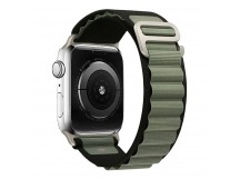 Ремешок - ApW27 Alpine Loop Apple Watch 38/40/41 mm текстиль (black/green) (214298)