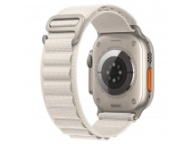 Ремешок - ApW27 Alpine Loop для "Apple Watch 38/40/41 mm" текстиль (white) (214293)