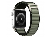 Ремешок - ApW27 Alpine Loop Apple Watch 42/44/45/49 mm текстиль (black/green) (214288)