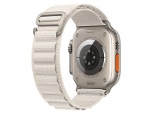 Ремешок - ApW27 Alpine Loop для "Apple Watch 42/44/45/49 mm" текстиль (white) (214283)