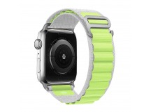 Ремешок - ApW27 Alpine Loop Apple Watch 42/44/45/49 mm текстиль (white/light green) (214290)