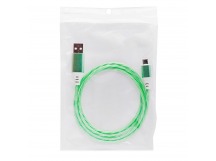 Кабель USB - micro USB - Luminous 100см 2A  (green) (124491)