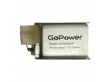 Аккумулятор Li-Pol LP502030UN PK1 3.7V 250mAh без защиты (толщ.5,0мм, шир.20мм, дл.30мм) "GoPower"