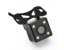 Камера заднего вида универсальная, с подсветкой 4 диода, на кронштейне, квадратная (№4)