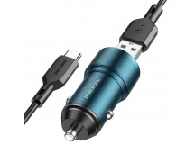 АЗУ с выходом USB Borofone BZ19A Wisdom (1USB/QC3/кабель Type-C) синее