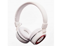 Проводные наушники с микрофоном полноразмерные - TV-12 Jack 3,5  (white/red) (66217)