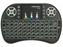 Беспроводная мини-клавиатура с тачпадом АТ-103, аккумулятор BL-5C, цветная подсветка "Атом"