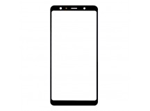 Стекло для переклейки Samsung Galaxy A7 2018 (A750F) в сборе с OCA пленкой Черный - OR (Mitsubishi)