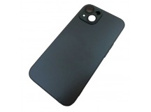 Чехол силикон-пластик iPhone 14 стеклянный матовый с логотипом темно-зеленый