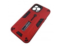 Чехол силикон-пластик iPhone 13 Pro Max противоударный с подставкой красный (01)