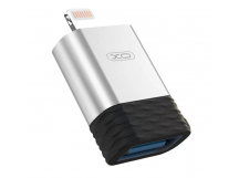 Адаптер XO NB186 OTG (Lightning-USB/Data) серебристый