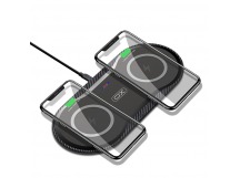 Беспроводное зарядное устройство XO WX025, 2в1(Phone+Phone/AirPods) цвет черный