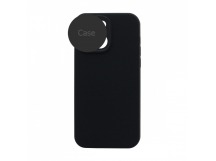 Чехол Silicone Case NEW без лого для Apple iPhone 12/6.1 (защита камеры) (018) черный