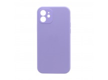 Чехол Silicone Case NEW без лого для Apple iPhone 12/6.1 (защита камеры) (047) сиреневы