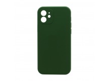 Чехол Silicone Case NEW без лого для Apple iPhone 12/6.1 (защита камеры) (061) зеленый