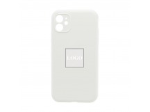 Чехол-накладка Silicone Case NEW с лого для Apple iPhone 11/6.1 (защита камеры) (009) белый