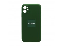 Чехол-накладка Silicone Case NEW с лого для Apple iPhone 11/6.1 (защита камеры) (061) зеленый