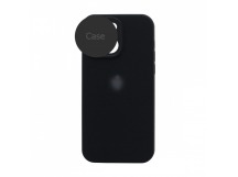 Чехол-накладка Silicone Case NEW с лого для Apple iPhone 12/6.1 (защита камеры) (018) черный