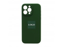 Чехол-накладка Silicone Case NEW с лого для Apple iPhone 14 Pro Max/6.7 (защита камеры) (061) зеленый