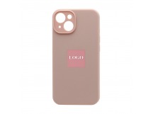 Чехол Silicone Case NEW с лого для Apple iPhone 14/6.1 (защита камеры) (019) розовый
