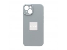 Чехол-накладка Silicone Case NEW с лого для Apple iPhone 14/6.1 (защита камеры) (026) светло-серый