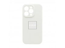 Чехол-накладка Silicone Case NEW с лого для Apple iPhone 14pro/6.1 (защита камеры) (009) белый