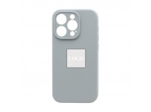 Чехол-накладка Silicone Case NEW с лого для Apple iPhone 14pro/6.1 (защита камеры) (026) светло-серый