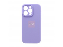 Чехол-накладка Silicone Case NEW с лого для Apple iPhone 14pro/6.1 (защита камеры) (047) сиреневый