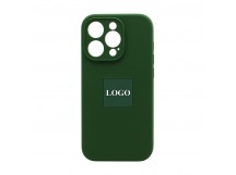 Чехол-накладка Silicone Case NEW с лого для Apple iPhone 14pro/6.1 (защита камеры) (061) зеленый