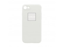 Чехол-накладка Silicone Case NEW с лого для Apple iPhone 7/8/SE 2020 (защита камеры) (009) белый