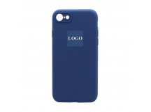 Чехол-накладка Silicone Case NEW с лого для Apple iPhone 7/8/SE 2020 (защита камеры) (020) синий