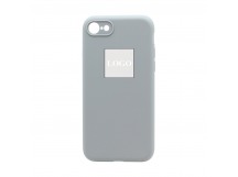 Чехол-накладка Silicone Case NEW с лого для Apple iPhone 7/8/SE 2020 (защита камеры) (026) светло серый