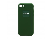 Чехол-накладка Silicone Case NEW с лого для Apple iPhone 7/8/SE 2020 (защита камеры) (061) зеленый
