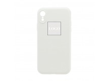 Чехол Silicone Case NEW с лого для Apple iPhone XR (защита камеры) (009) белый