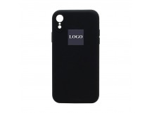 Чехол Silicone Case NEW с лого для Apple iPhone XR (защита камеры) (018) чёрный