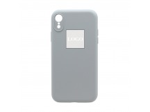 Чехол Silicone Case NEW с лого для Apple iPhone XR (защита камеры) (026) светло серый