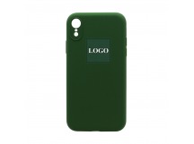 Чехол Silicone Case NEW с лого для Apple iPhone XR (защита камеры) (061) зеленый