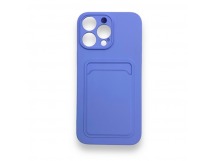 Чехол iPhone 14 Pro силикон Card Case с Карманом для карты Светло-Фиолетовый