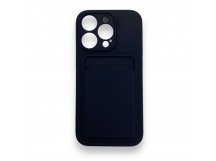 Чехол iPhone 14 Pro силикон Card Case с Карманом для карты Черный