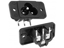 Штекер питания для ноутбука на корпус, с фланцами С-6