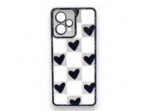 Чехол Realme 9 4G/9 Pro Plus (2022) (Full Camera/Сердце Черный) Силикон Прозрачный 1.5mm