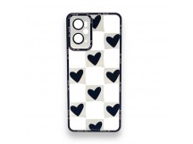 Чехол Realme 9i (2022)/Oppo A36 (2022) (Full Camera/Сердце Черный) Силикон Прозрачный 1.5mm