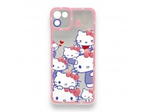 Чехол Realme C11 (2020) (Full Camera/Pink Cats) Силикон Прозрачный 1.5mm