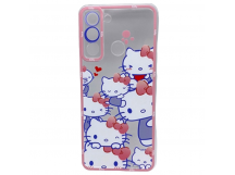 Чехол Tecno POP 5 Lite (2021) (Full Camera/Pink Cats) Силикон Прозрачный 1.5mm